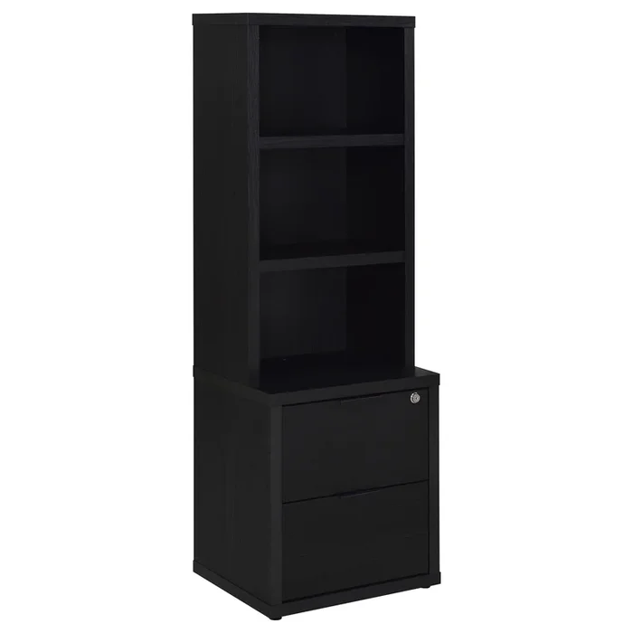 Coaster Furniture Westpark 802703 3-shelf Bookcase USB and Lockable Drawer – Black