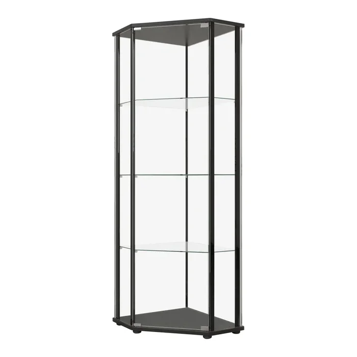 Coaster Furniture Zenobia 953234 4-shelf Curio Cabinet Display Case – Black