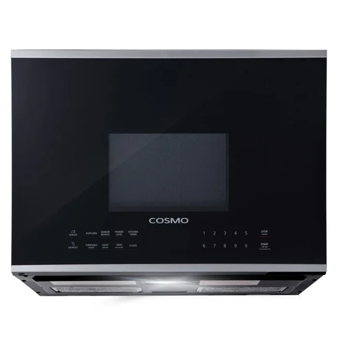 Cosmo 24″ 1.34 cu. ft. Over the Range Microwave in Stainless Steel with Vent Fan, COS-2413ORM1SS