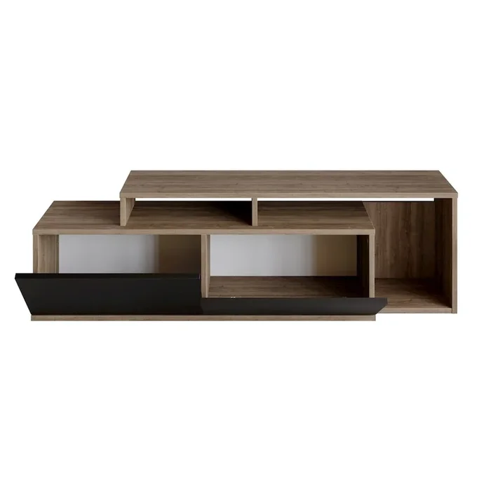 Decorotika Nexera 47 Tv Stand – Walnut & Black