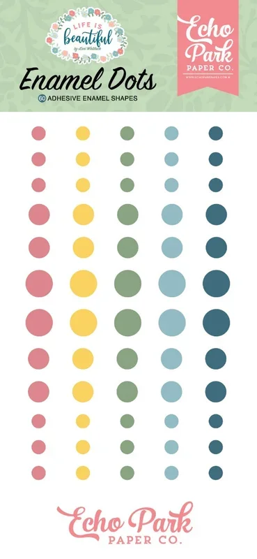 Echo Park Life Is Beautiful Enamel Dot Stickers for Crafting by Lori Whitlock