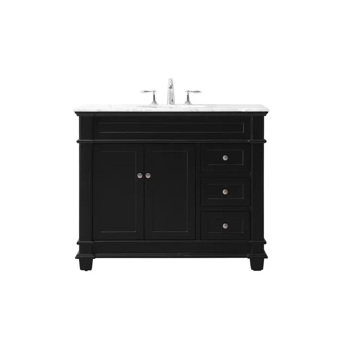 Elegant Kitchen and Bath 42 inch Single bathroom vanity set in black