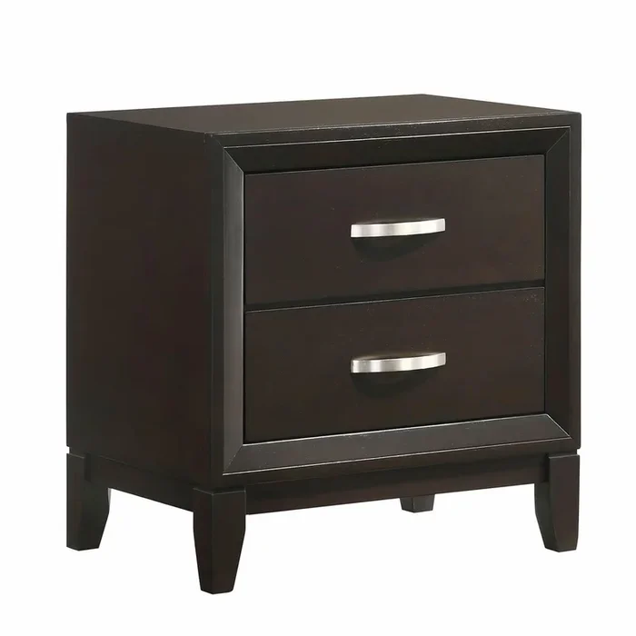 Elements International Beaumont B.1140 Nightstand- Merlot