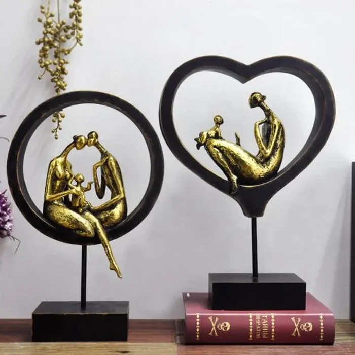 European Bronze Mother & Child Sculpture – Love Theme