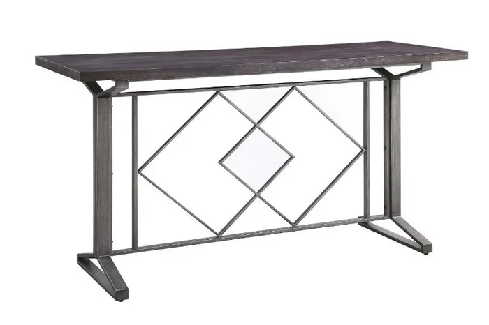 Evangeline – Counter Height Table – Salvaged Brown & Black