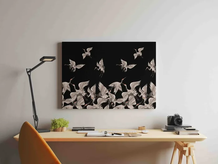 Flying Cranes Canvas Print