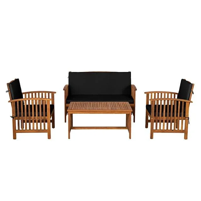 Furniture of America Kyushu GM-1022BK-4PC 4 pc Patio Set