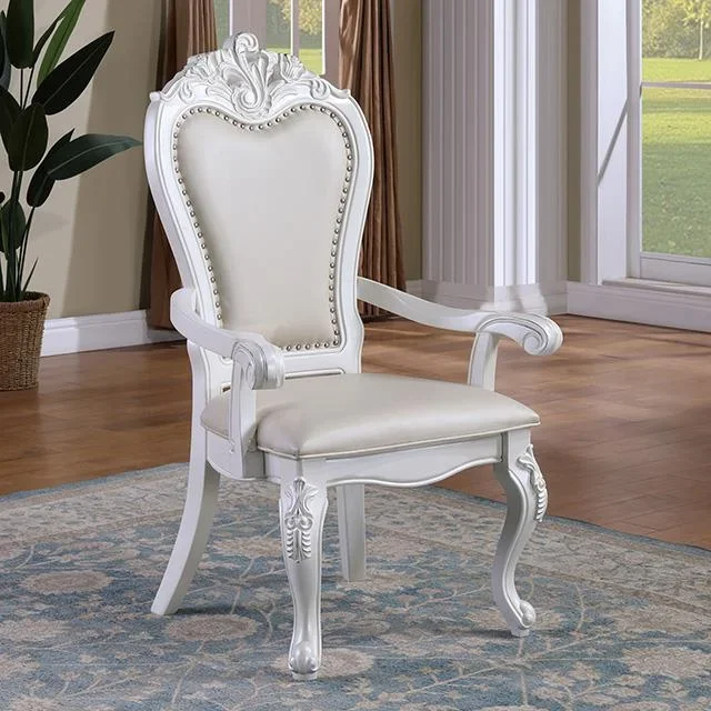 Furniture of America Manzanita FM3261WH-AC-2PK Arm Chair