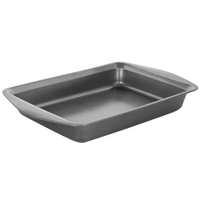 Gibson Baker’s Friend 16.75 Inch Nonstick Steel Roasting Pan in Gray