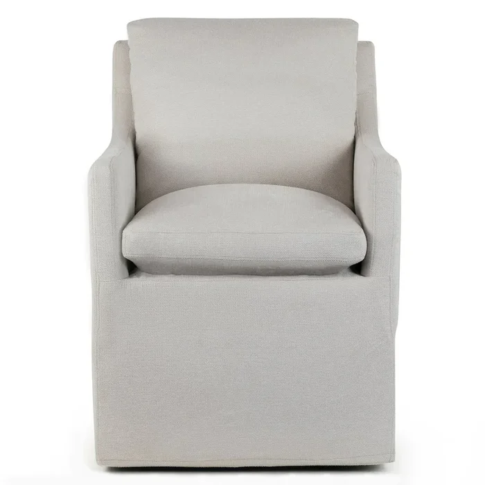 Glamour Home Axel Beige Fabric Accent Chair with Down Feathers