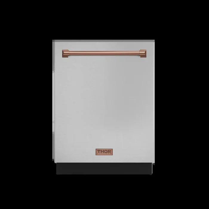 Gordon Ramsay by THOR Kitchen 24″ Dishwasher in Stainless Steel with Rose Gold Accents, DW24X8BA99-RSG