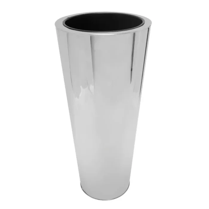 GRACIE 36″ Stainless Steel Floor Vase Planters Silver