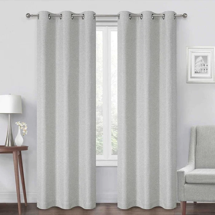 Green Oakdale Light Filtering Grommet Single Curtain Panel, 84″