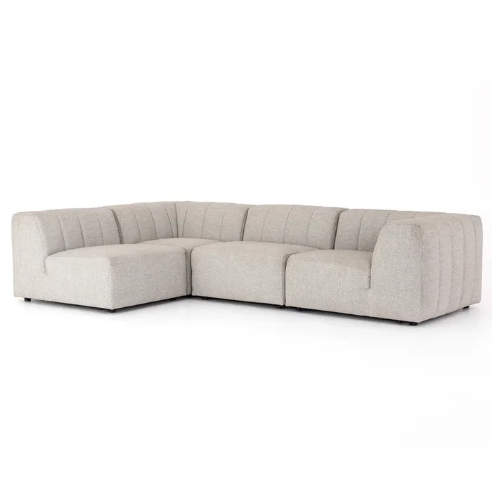 Gwen Outdoor 4-Piece Sectional, Faye Ash by Four Hands