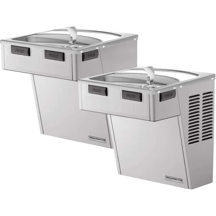 Halsey Taylor Wall Mount Bi-Level ADA Cooler, Non-Filtered Refrigerated Stainless HAC8BLSS-NF
