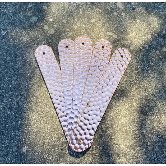 Hammered Copper Bracelet Cuff Blanks, 6″x1″ (3 Pack)