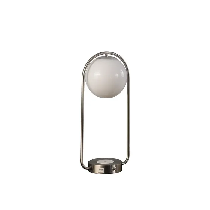 Hivvago 19″ Silver Clip Globe USB Table Lamp