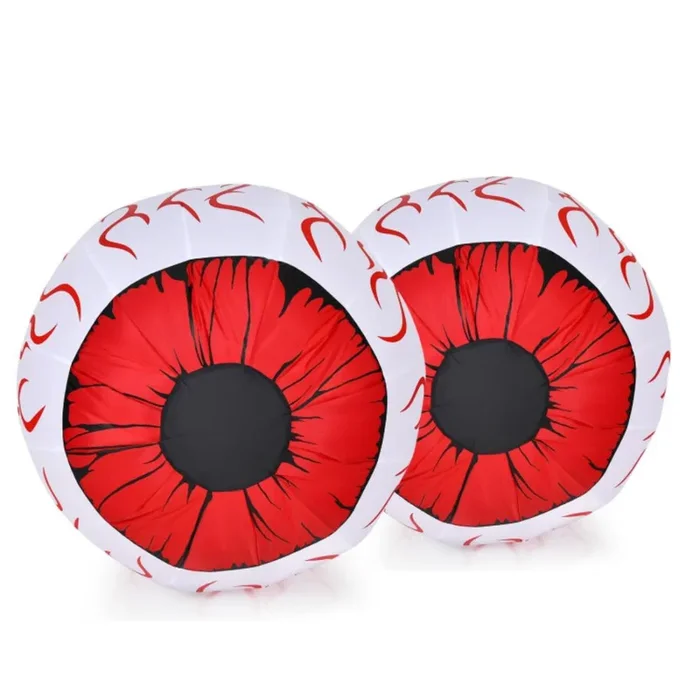 Hivvago 2 Pack 3 Feet Halloween Inflatable Eyeballs with Air Blower