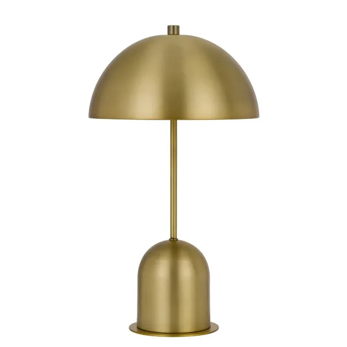 Hivvago 20″ Antiqued Brass Metal Novelty Desk Lamp With Antiqued Brass Dome Shade