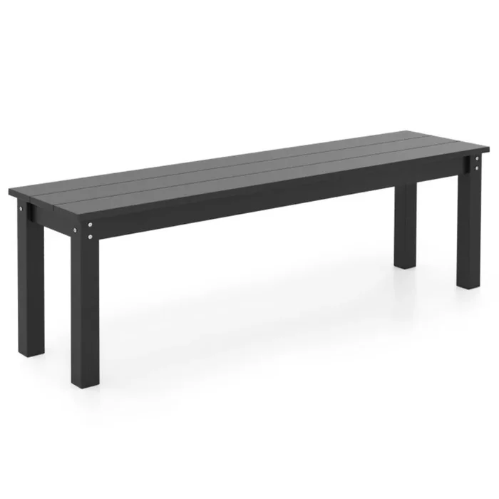 Hivvago HDPE Outdoor Bench 2-3 People Weatherproof Backless Patio Garden Bench