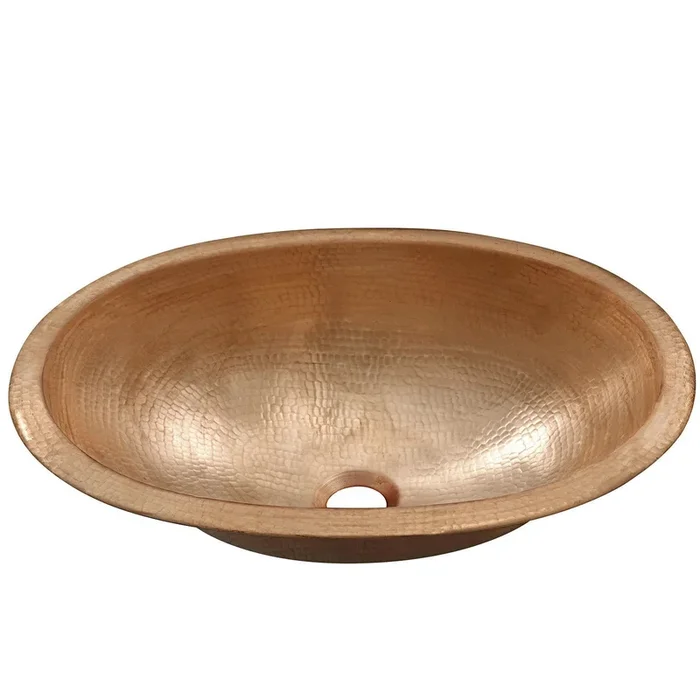 Hivvago Pure Copper 19-inch Oval Bathroom Sink Unfinished