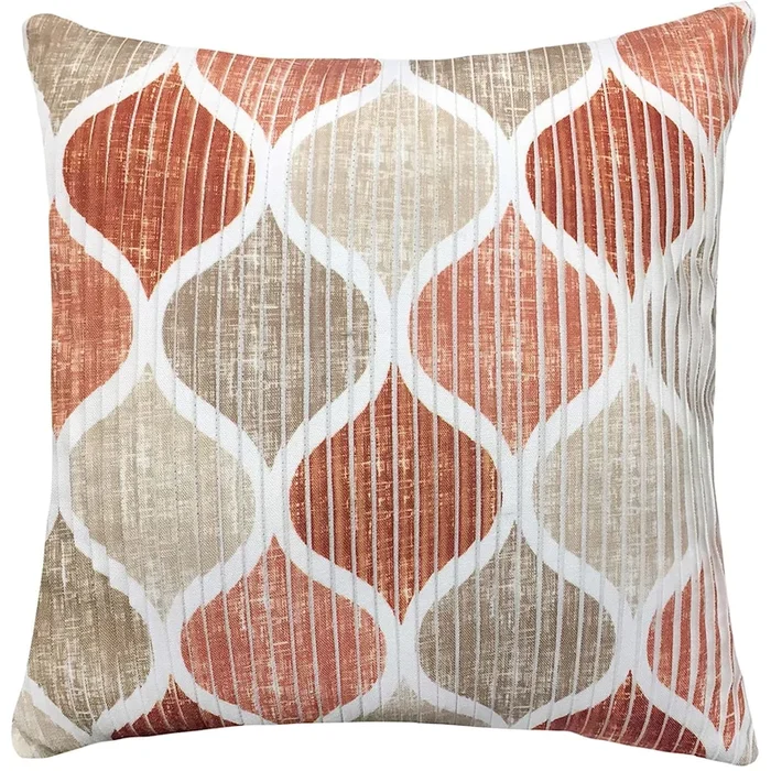 Hollis Spice Pleated Throw Pillow, 18″