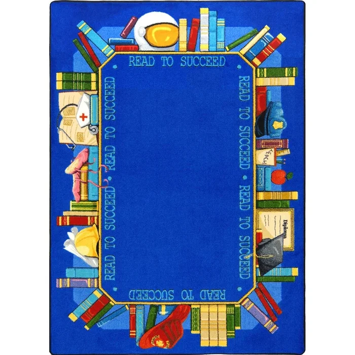 Joy Carpets Kid Essentials Read to Succeed 10’9 x 13’2 Area Rug in Color Multi