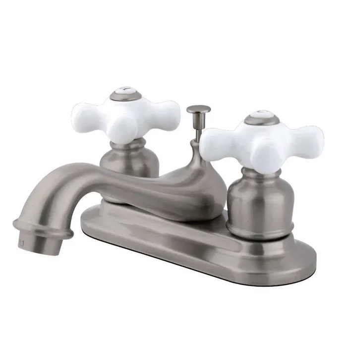 Kingston Brass GKB608PX 4 in. Centerset Bathroom Faucet, Brushed Nickel