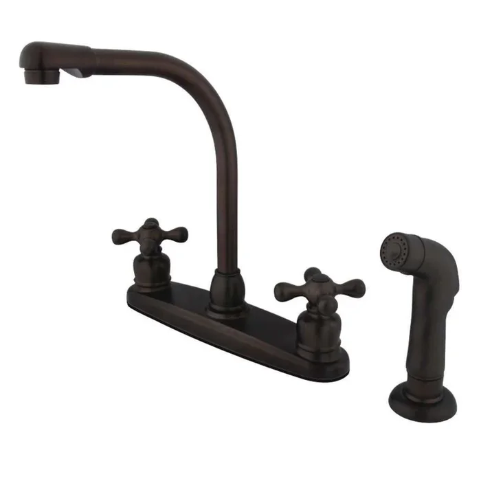 Kingston Brass KB715AXSP Victorian Centerset Kitchen Faucet, Oil Rubbed Bronze