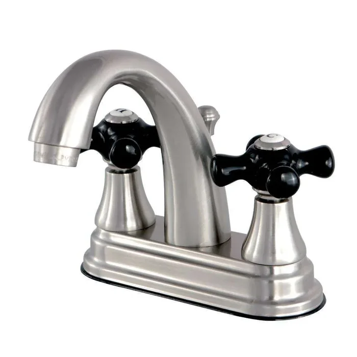 Kingston Brass KS7618PKX 4 in. Centerset Bathroom Faucet, Brushed Nickel