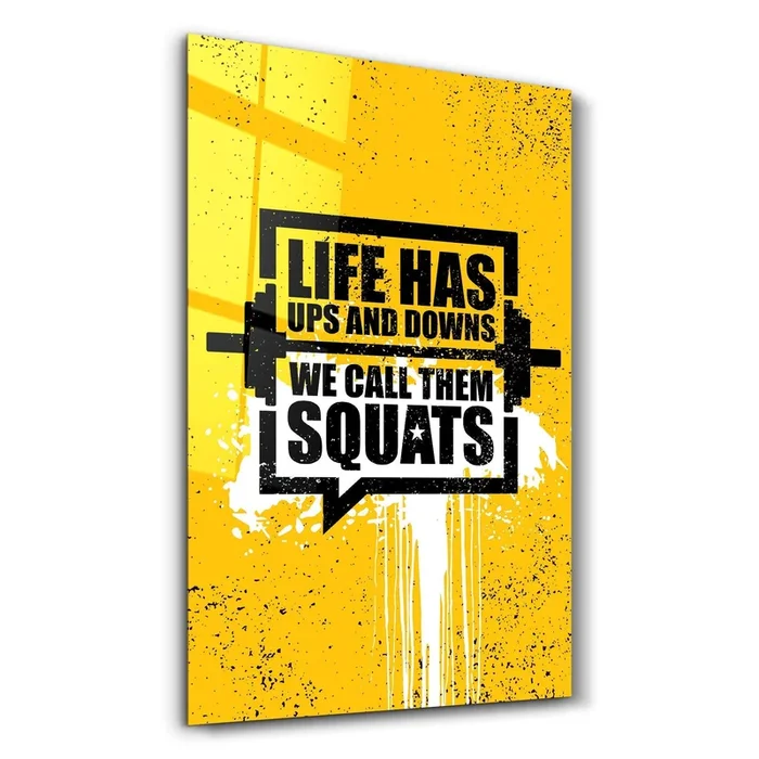 Life Has Up and Downs | Motivational Glass Wall Art