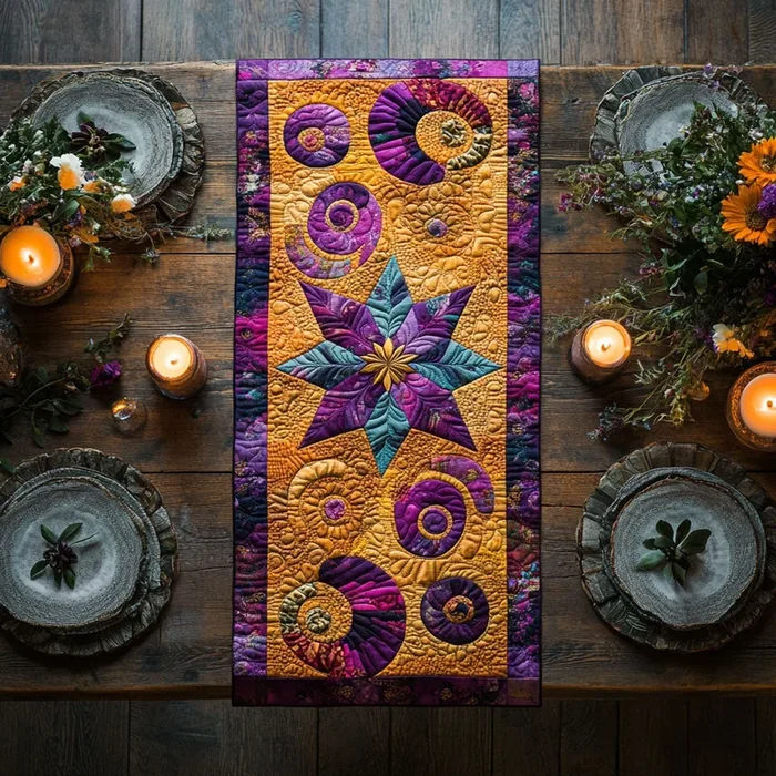 Lunar Star WN0707098CL Quilted Table Runner