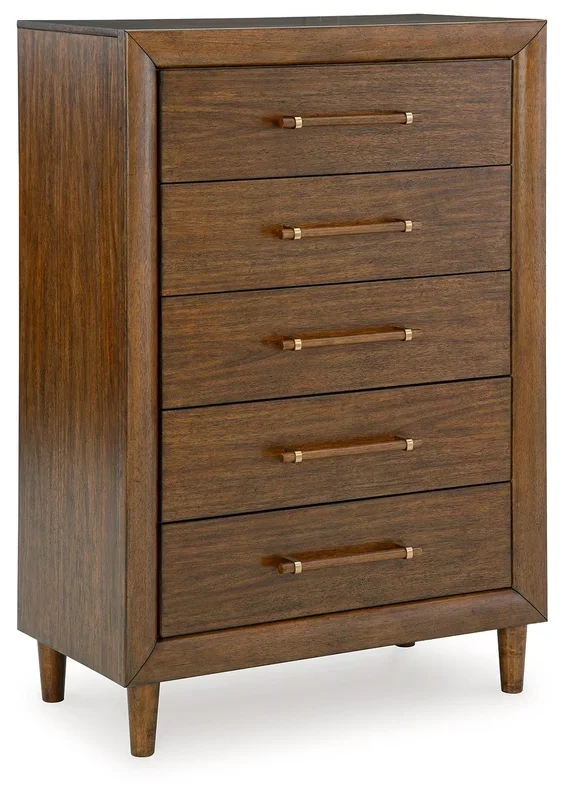 Lyncott – Five Drawer Chest – Brown