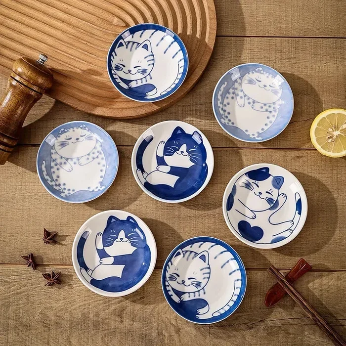 Maneki Neko Sauce Dish – 4pcs – Mademoiselle Home & Furniture Store