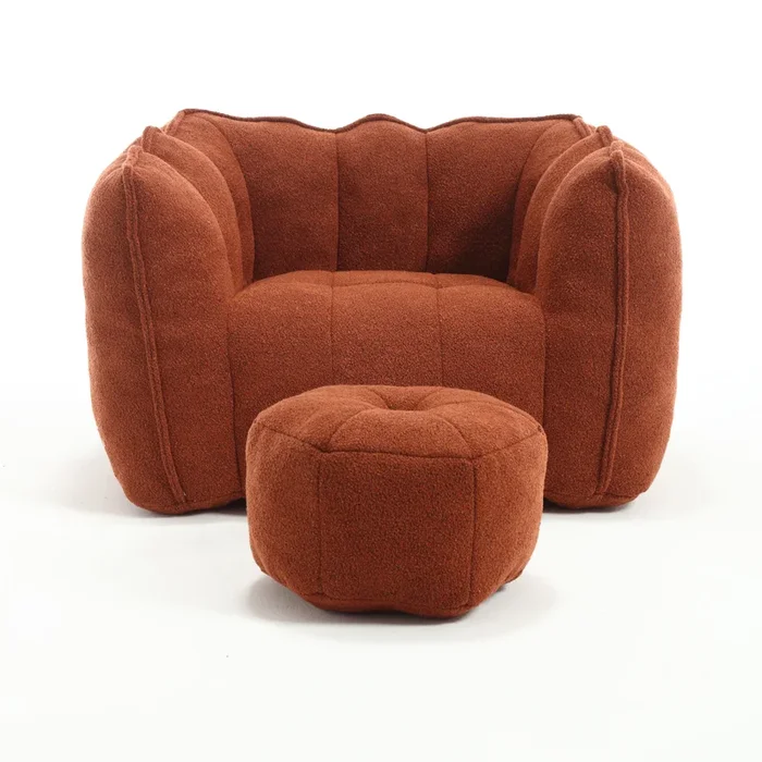 Merax Bean Bag Accent Sofa Chair with Footstool