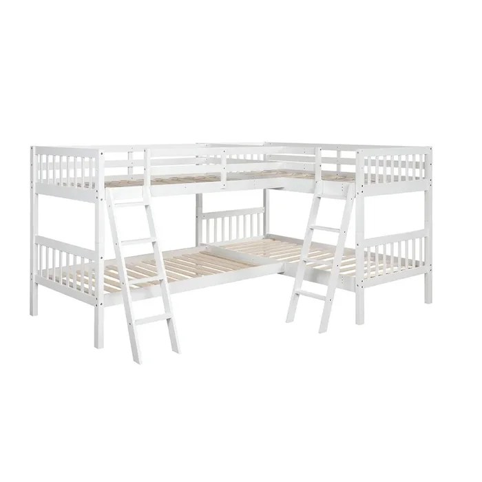 Merax L-Shaped Bunk Bed with Ladder