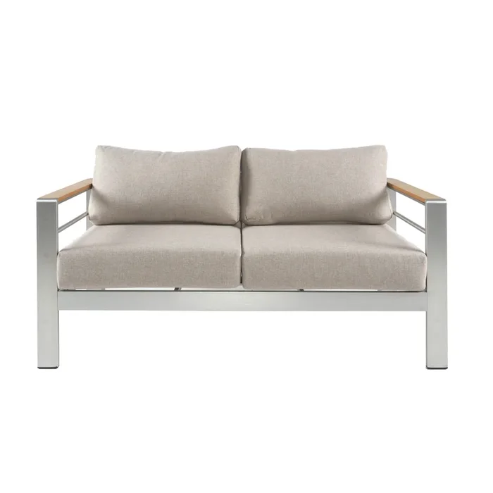 Merax Outdoor Aluminum Loveseat with Cushion