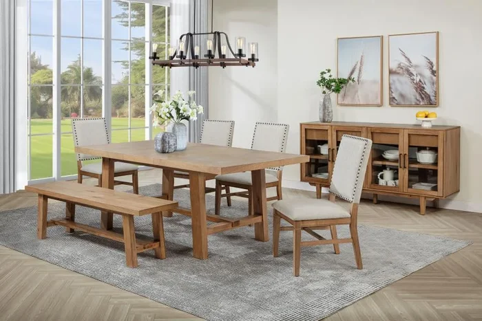 Middleton – Extension Leaf Dining Set With Upholstered Chairs