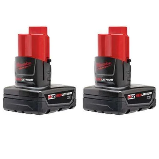 Milwaukee 48-11-2412 M12 XC High Capacity REDLITHIUM Battery Two Pack