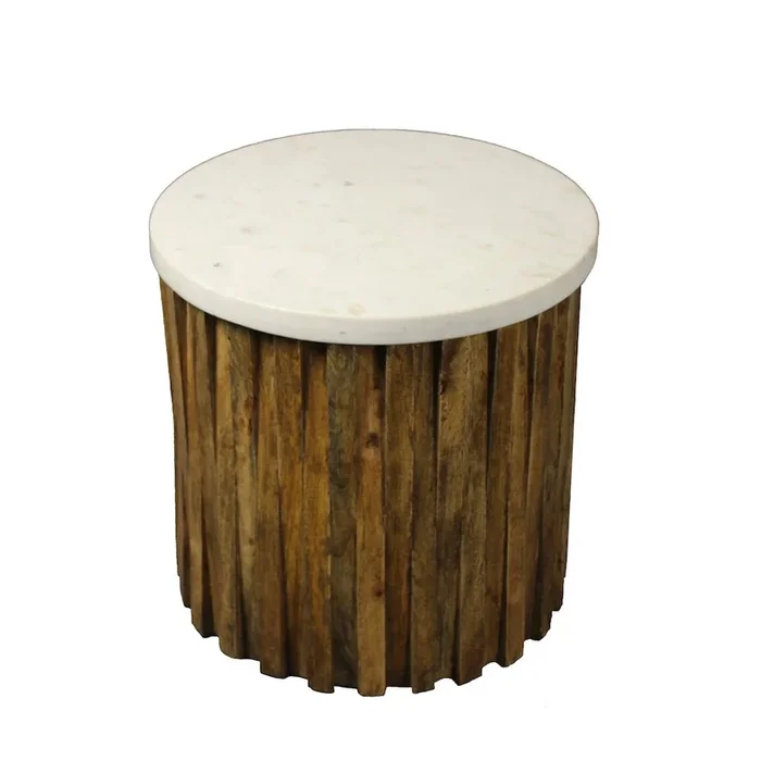 Modern Orlando Accent Table with Marble Top