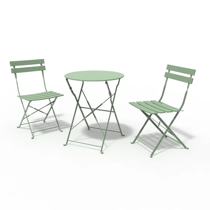 Mondawe Powder Coated Iron Folding Chair,Foldable for Storage W/ Floor Pads,Rust-Proof,Patio