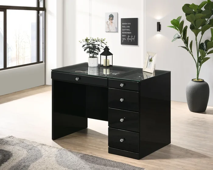Morgan – Vanity Desk With Glass Top