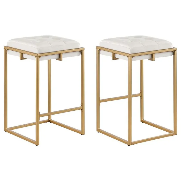 Nadia – Upholstered Backless Stool (Set of 2)