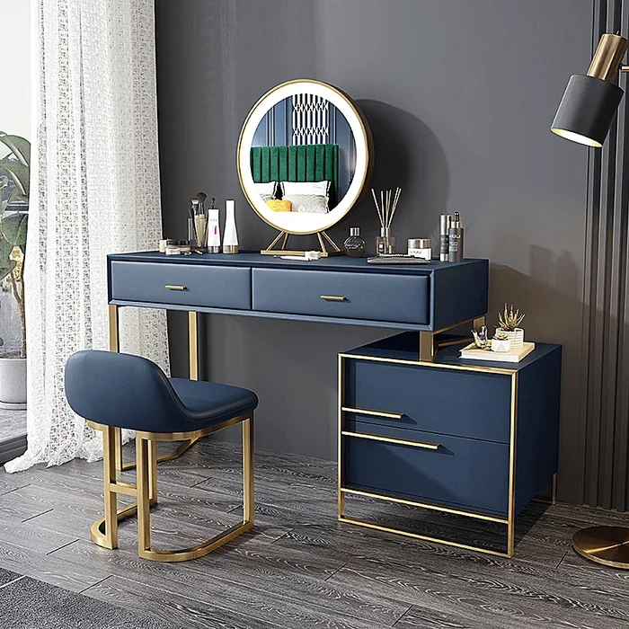 Nordic Extendable Makeup Vanity Table with Mirror
