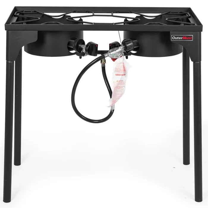 OuterMust 60,000 BTU Double Propane Burner Propane Gas Stove for Outdoor Cooking