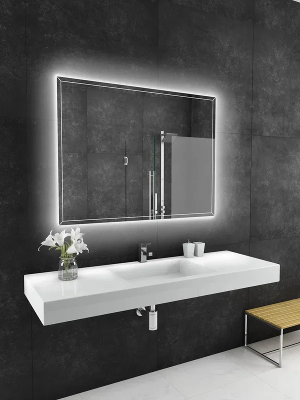 Paris Mirror 48″ x 36″ Rectangle Athena Dual Lighted Mirror 3000K