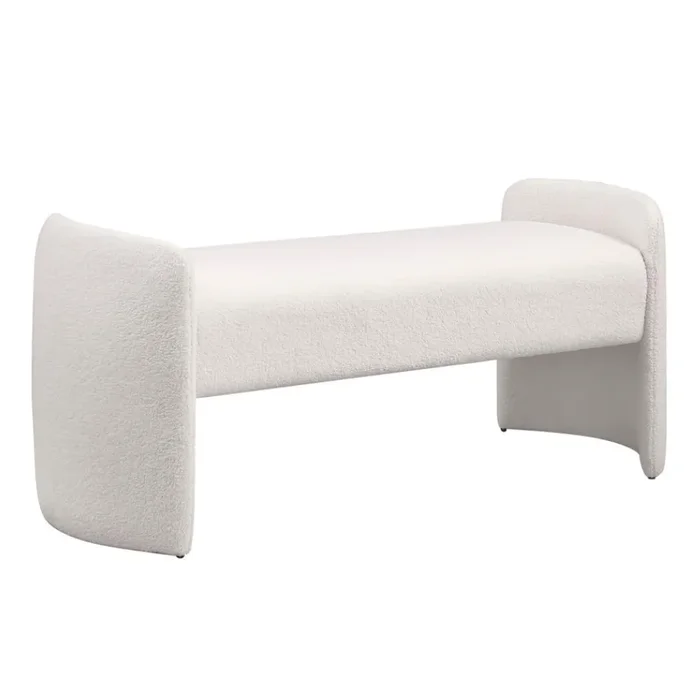 PEORIA Velvet Upholstered Accent Bench