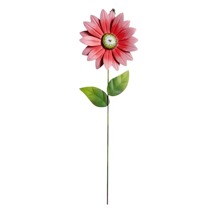 Pink Flower Yard Pick, 5″