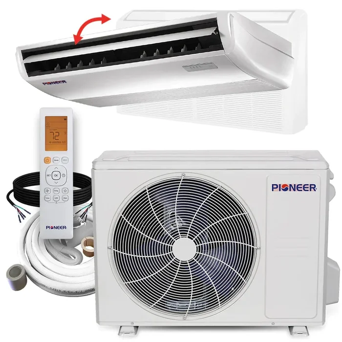 Pioneer® 24,000 BTU 20 SEER Floor/Ceiling Mini-Split Air Conditioner Heat Pump System with 16 ft. Line Sets, UYB024GMFILCAD-16