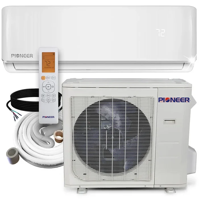 Pioneer® 36,000 BTU 17.5 SEER 230V Ductless Mini-Split Inverter+ Air Conditioner Heat Pump System with 50 ft. Line Sets, WYS036GMFI20RL-50